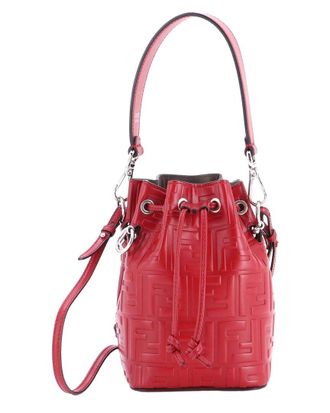 Fendi Fendi Mon Tresor Bucket Bag Zucca Embossed Mini (Authentic Pre-Loved)