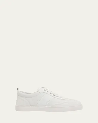 Christian Louboutin Mens Retero Grained Leather Low-Top Sneakers