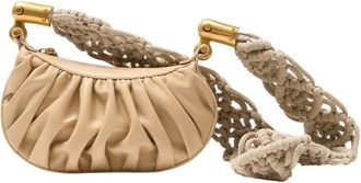 Balmain Cross Body Bags, female, Beige, Size: ONE SIZE Eb&egrave;ne Mini Crossbody