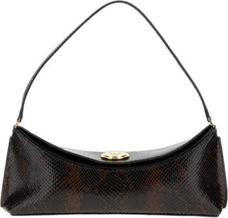 Jacquemus Python-Effect Leather Shoulder Bag With Engraved Snap Button