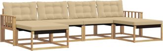 vidaXL Conjunto De Sof&aacute;s De Exterior 6 Uds. Y Beige Vidaxl