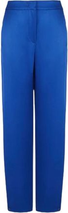 Giorgio Armani Rtw... - Dames - Wijde Broeken - Blauw - M - Satijn - Broeken