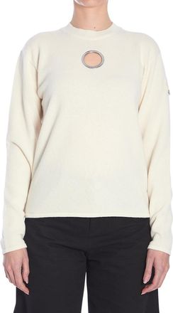 Moncler White Crew Neck Sweatshirt