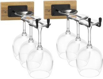 Sorbus Set Of 2 Glass Holder Stemware Rack Set