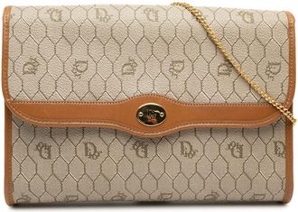Dior Pre-owned Dior Honeycomb Coated Canvas Chain Crossbody Ladies UU5MTWC8Z4KS3DAB