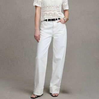 Madewell Womens Low-Slung Baggy Jeans In Tile White