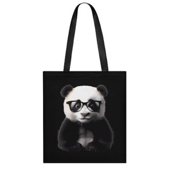Generic Panda With Eye Glasses Womens Tote Casual Shopping Bag Lightweight Shoulder Bags Hobos Handbag for Work Travel Daily 35x40cm