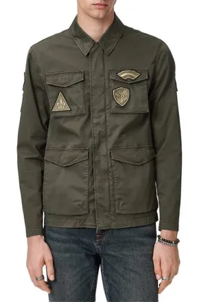 John Varvatos Kade Patch Field Jacket in Dark Olive at Nordstrom, Size 54