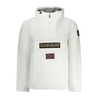 Napapijri White Polyamide Mens Mens Jacket