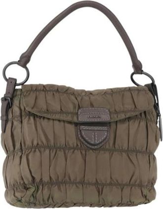 Prada Pre-owned Nylon Schoudertas - Dames - Vintage Schoudertas - Grijs - ONE Size - Nylon - Vintage