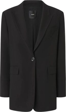 Pinko Enkelrijige Blazer - Dames - Blazers - Zwart - XL - Jassen