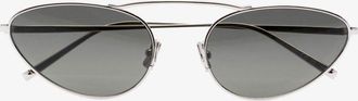 Saint Laurent Eyewear Grey 538 Cat Eye Sunglasses - Womens - Metal/Acrylic