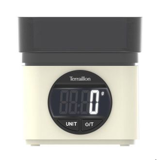 Terraillon Balanza De Cocina - Terraillon - Ba22 Mythique Creme - Capacidad 5 Kg - Precisi&oacute;n 1 G - Bol 0,7 L
