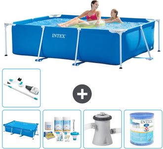 Intex Piscina Con Estructura Rectangular - 220x150x60 Cm - 7-piezas S30017