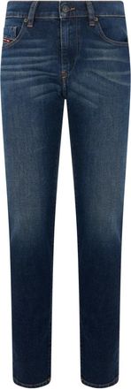 Diesel Jeans in donker denim met een rechte en slanke snit - Heren - Slim Fit Jeans - Blauw - W31 - Denim - Jeans
