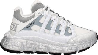 Versace White Fabric Athletic Womens Sneakers