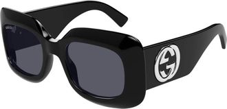 Gucci Zonnebril - Dames - Zonnebrillen - Zwart - 51 MM - Accessoires