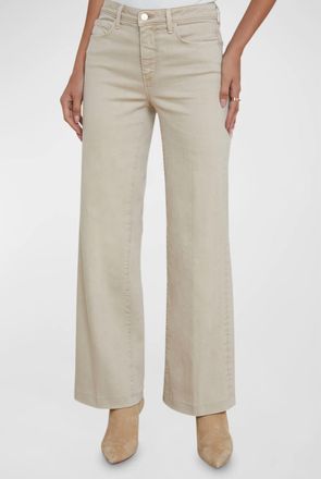 L'agence Scottie Wide Leg Jean In Biscuit