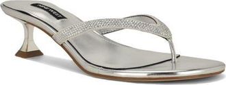 Nine West Cruiseh Flip Flop in Silver 040 at Nordstrom, Size 5.5