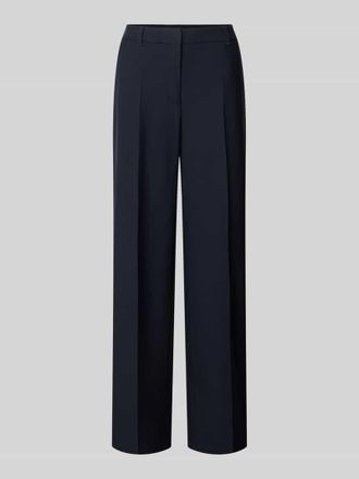 s.Oliver Black Label Wide Leg Stoffhose mit B&uuml;gelfalten in Marine, Gr&ouml;&szlig;e 34/32