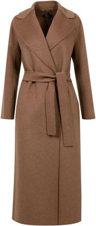 Max Mara Poldo Jas - Dames - Jas met riem - Bruin - 2XS - Wol - Jassen