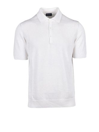Drumohr Knit Polo - White