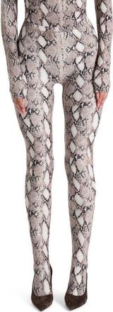 Naked Wardrobe Print Toe Leggings in Snakeskin at Nordstrom, Size X-Large