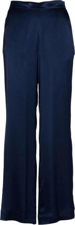 Semicouture Wide Broeken - Dames - Wijde Broeken - Blauw - M - Broeken