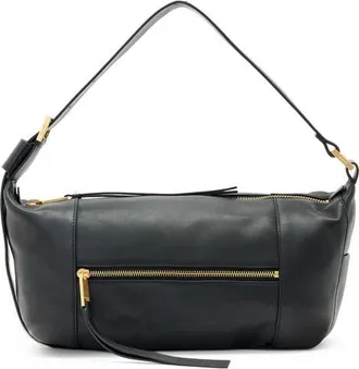 AllSaints Vega Leather Shoulder Bag in Black at Nordstrom