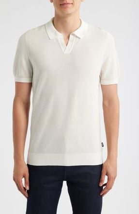 BOSS Jianluca Johnny Collar Polo in White at Nordstrom Rack, Size Large