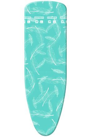 Leifheit B&uuml;gelbrettbezug, Blau, Textil, Federn, 45x140 cm, Gummizug, Schn&uuml;rzug, Spannclips, Nur In Filialen Erh&auml;ltlich