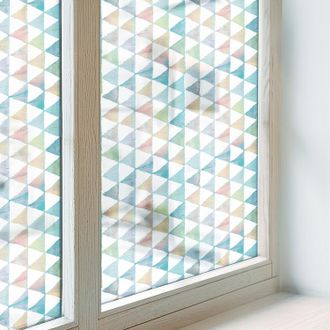 Tulup Pellicola Opaca Per Vetri 200x116 Cm Protezione Per Cucina Uffici Camera Da Letto Decorativa Vetro Smerigliato Autoadesiva Triangoli Geometrici