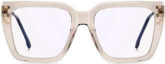Carrera 55mm Square Optical Glasses in Beige/Blue at Nordstrom