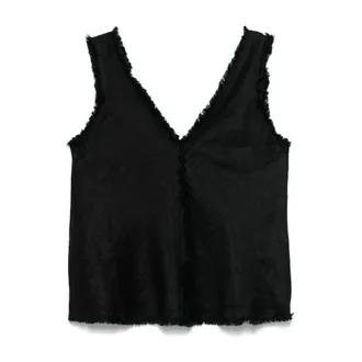 P.A.R.O.S.H. P.a.r.o.s.h., Dames, Tops, Zwart, Maat: L Katoen