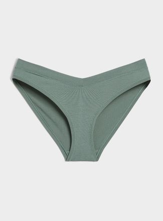 Miiyu Womens Stretch V-waist high-cut bikini panty TENCEL TM modal