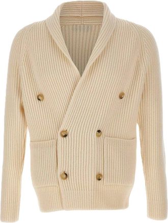 Paolo Fiorillo Double-Breasted Shawl Collar Cardigan
