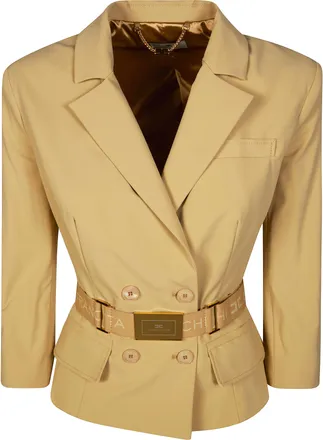 Elisabetta Franchi Tailored Belted Structured Blazer