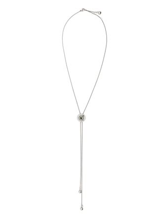 Christophe Lemaire Collana Cat Eye Rattle Bolo Tie - Argento