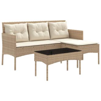 vidaXL Vidaxl Set Divano Da Giardino 2 Pz Polyrattan