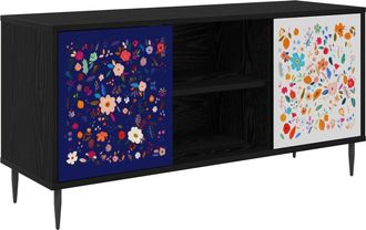 vidaXL Mueble De Tv Mainz 102 X 33 X 51 Cm Roble Negro Vidaxl