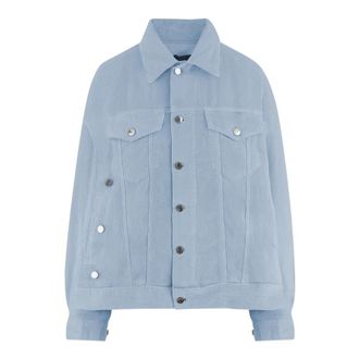 Haikure Losvallende Katoenen Jas - Heren - Zomerjassen - Blauw - XS - Katoen - Jassen