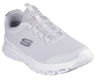 Skechers Slip-On Sneaker SKECHERS GLIDE-STEP, Herren, Gr. 47,5, grau (wei&szlig;, grau), Textil, Schuhe Slip-On Sneaker, Trekkingschuh, Freizeitschuh, Sneaker zum Sc