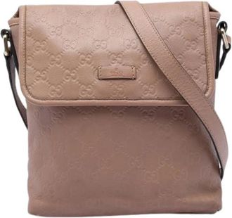 Gucci Pre-owned Vintage Crossbody Bag - Dames - Vintage Schoudertas - Bruin - ONE Size - Leer - Vintage