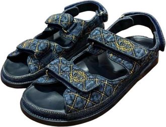 Chanel Denim Dad Sandals Size 38.5
