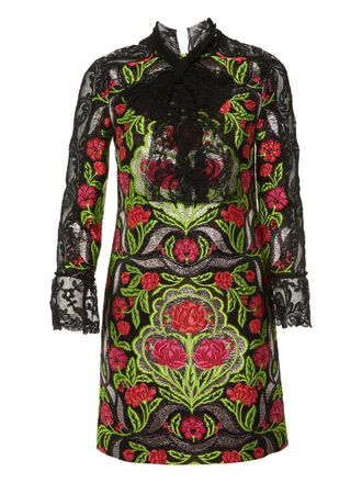 Gucci 2024 floral lace dress - Black