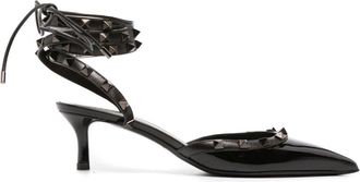 Valentino Garavani Rockstud patent-leather pumps - women - Calf Leather/Calf Leather/Calf Leather - 37.5 - Black