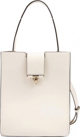 Giada Womens Leather Shoulder Bag In White