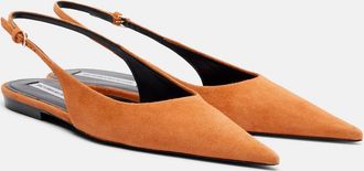 Victoria Beckham Suede slingback flats