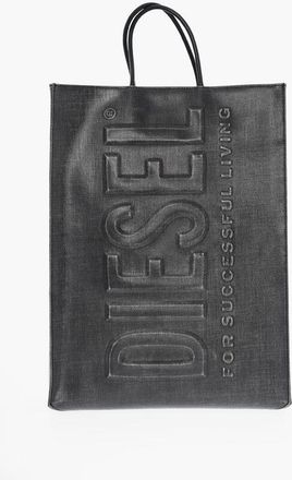 Diesel Solid-Color Tote Bag with Embossed Logo size One Size