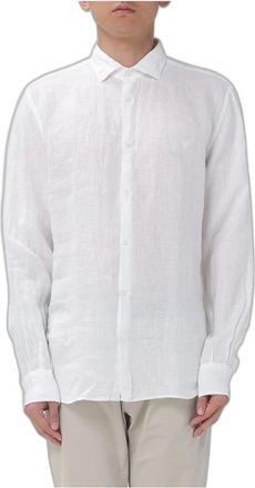 Brooksfield Camicia Casual in Lino - - Shirts - Uomo - Bianco - L